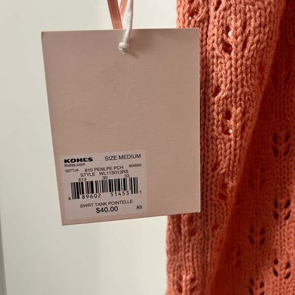 NWT Lauren Conrad Pointelle Tank Top - Picture 4 of 6